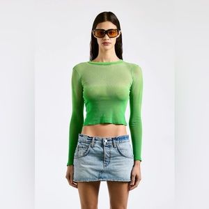 NWT Cotton Citizen Rio Shirt in Electric Lime Cast
